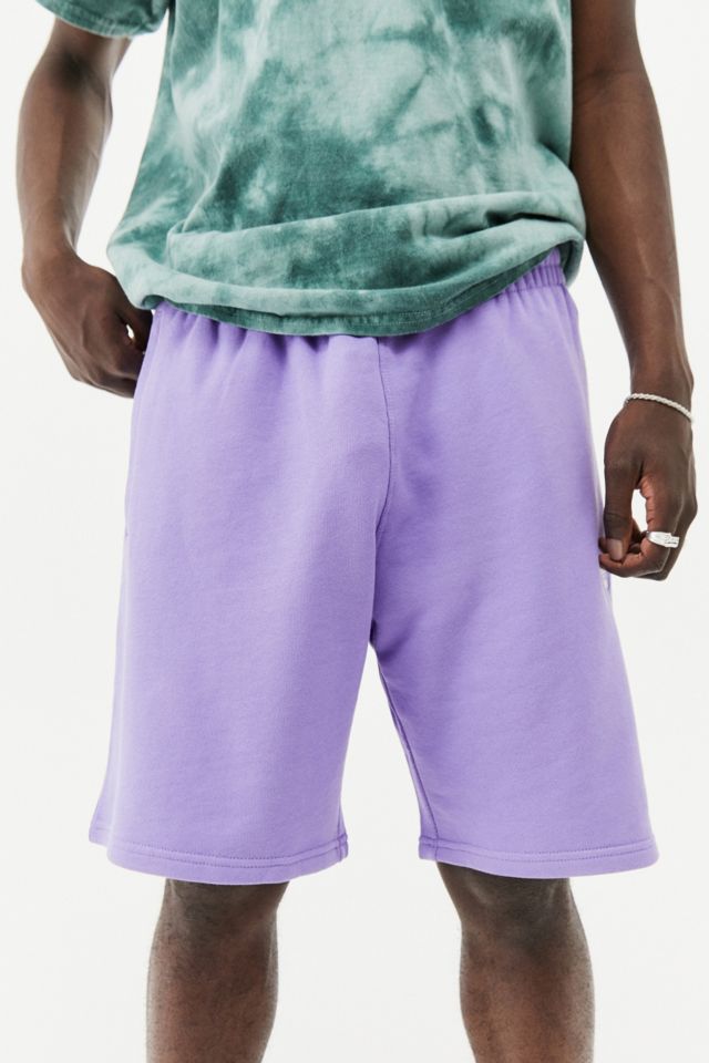 adidas Purple Trefoil Essentail Shorts | Urban Outfitters UK