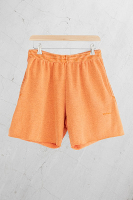 orange jogger shorts