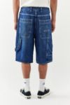 Thumbnail View 4: BDG Washed Indigo Denim Oversized Carpenter Shorts