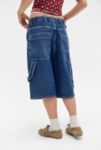 Thumbnail View 7: BDG Washed Indigo Denim Oversized Carpenter Shorts