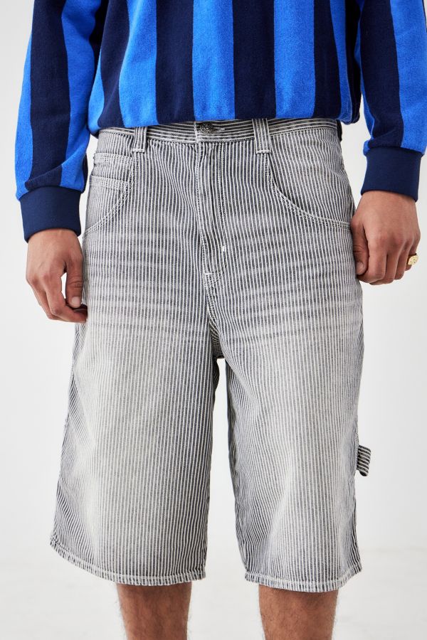 Vista de diapositivas: 4: BDG Grey Ticking Stripe Oversized Carpenter Shorts