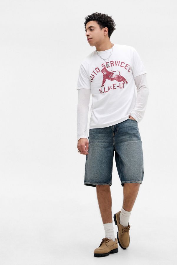 Slide View: 2: BDG Rauchblau Jack Jeansshorts