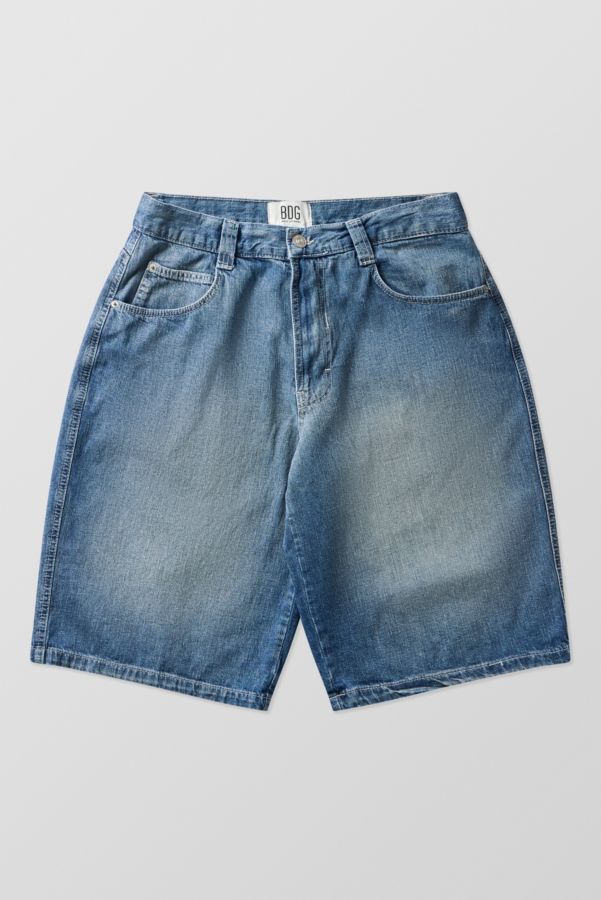 Slide View: 6: BDG Blue Neo Crosshatch Jorts