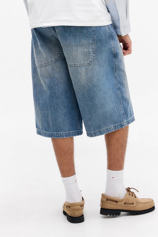 Slide View: 5: BDG Blue Neo Crosshatch Jorts