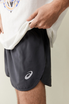 asics silver split short