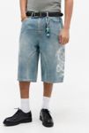 Thumbnail View 1: Ed Hardy UO Exclusive Jorts de Panneautage Bleu Moyen