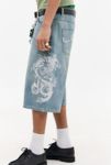 Thumbnail View 3: Ed Hardy UO Exclusive Jorts de Panneautage Bleu Moyen