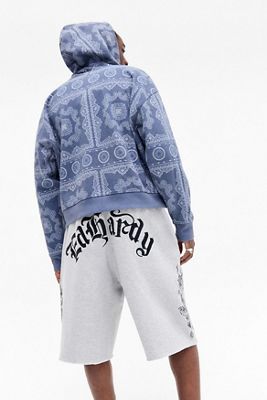 Ed Hardy Grey Battle Dragon Jogger Shorts