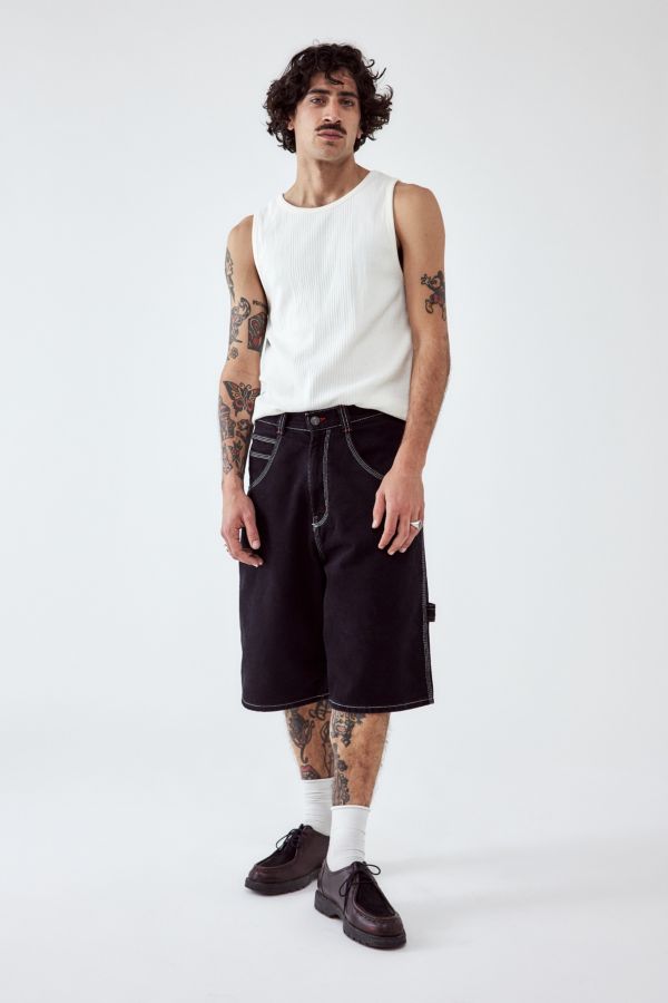 Slide View: 1: BDG – Zimmermannsshorts in Schwarz im Oversized-Stil