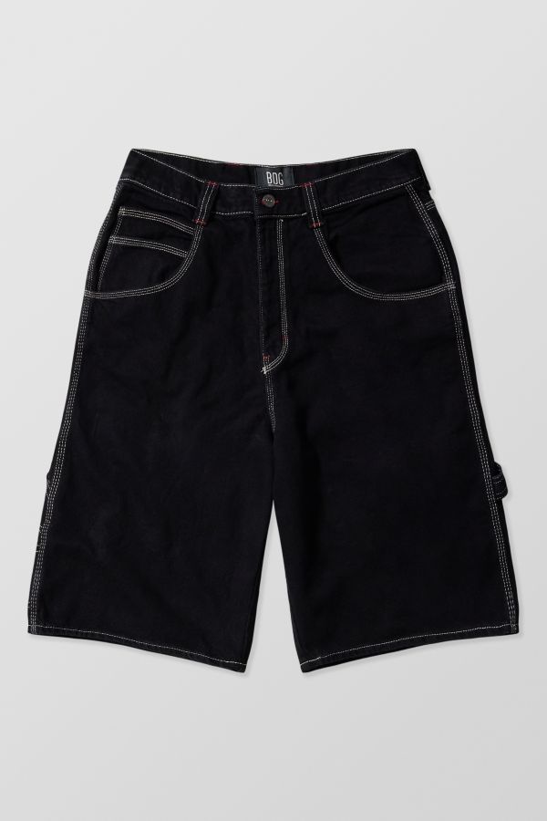 Slide View: 7: BDG – Zimmermannsshorts in Schwarz im Oversized-Stil