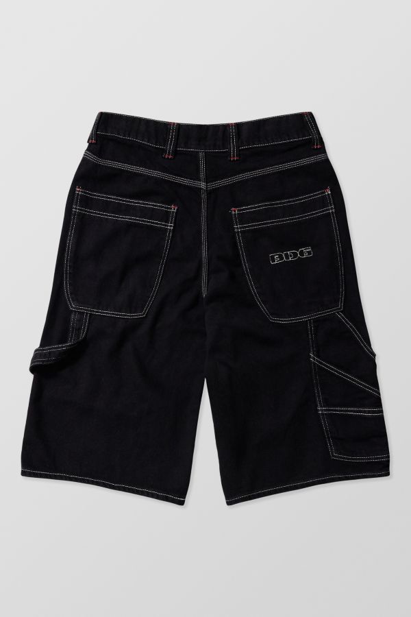 Slide View: 8: BDG – Zimmermannsshorts in Schwarz im Oversized-Stil