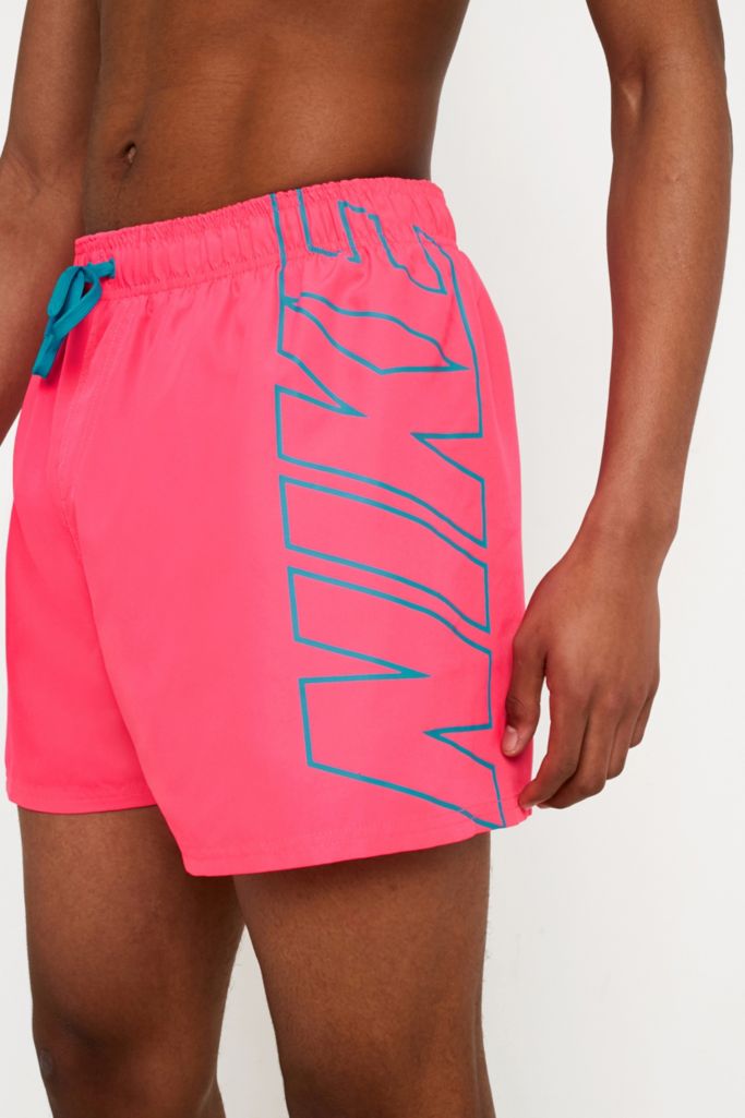 Nike Outline Logo Pink Swim Shorts Urban Outfitters Uk