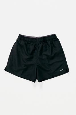 nike solid black swim shorts