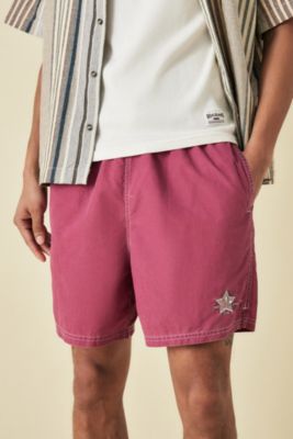 BDG Red Star Logo Swim Shorts