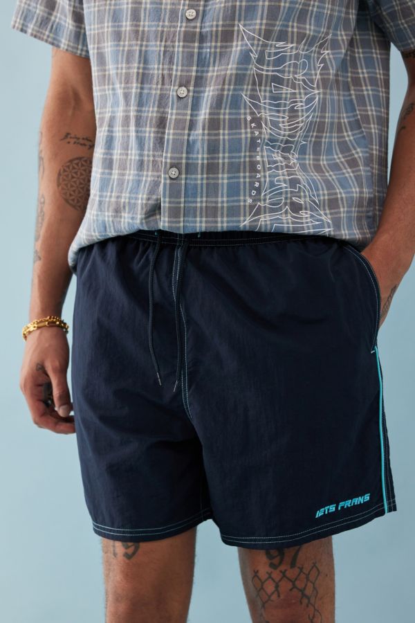 Slide View: 1: iets frans... – Retro-Badeshorts in Marineblau