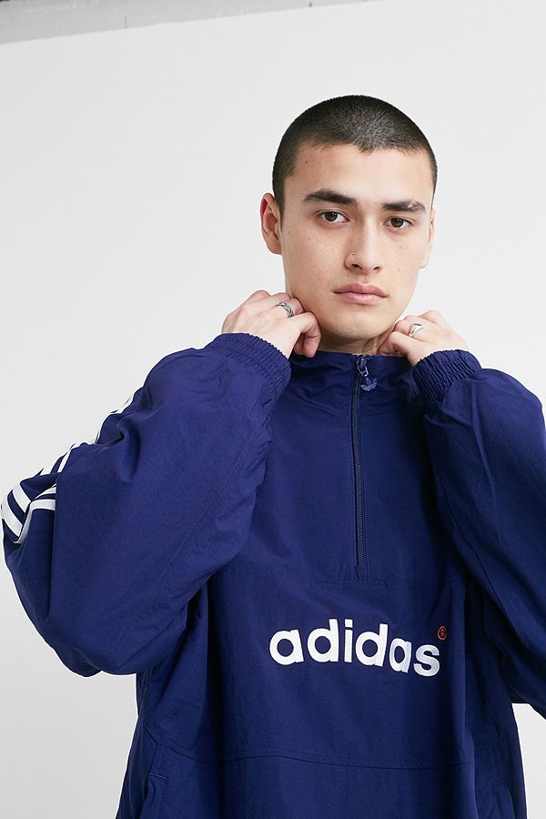 adidas Overhead Navy Woven Track Top | Urban Outfitters UK