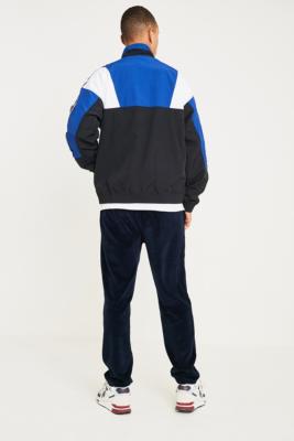 champion corp logo crinkle black track pants