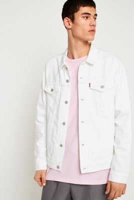 levi's white jeans jacket