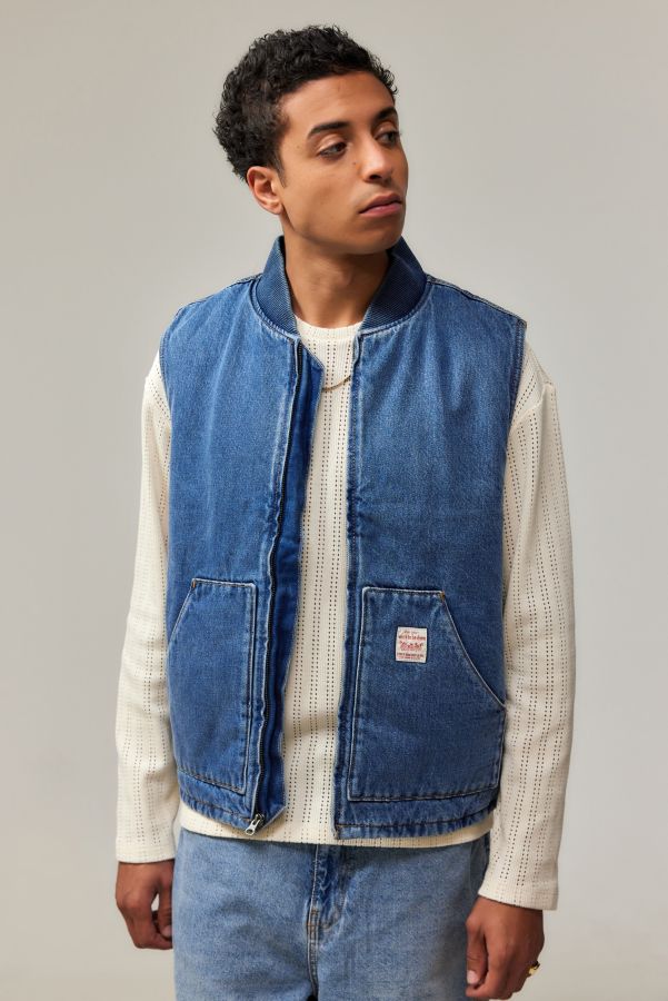 Slide View: 1: Gilet de travail Sansome Levi's Indigo moyen