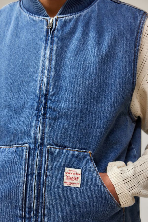 Slide View: 3: Gilet de travail Sansome Levi's Indigo moyen