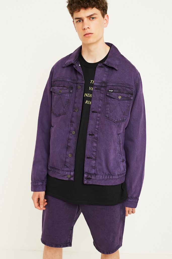 purple denim jacket