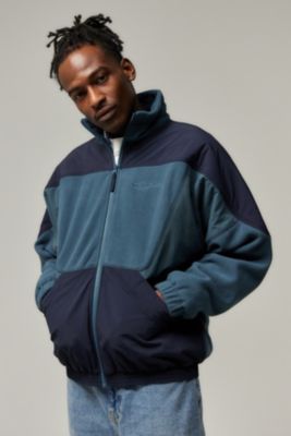 iets frans... – Retro-Fleecejacke in Blau