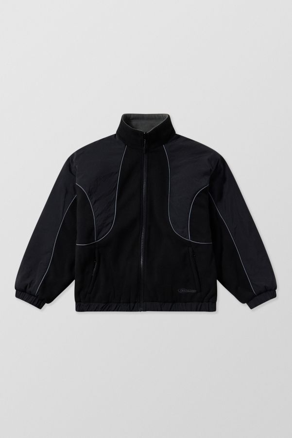 Slide View: 7: iets frans... Schwarz Pascal Reversible Panel Fleece Jacke