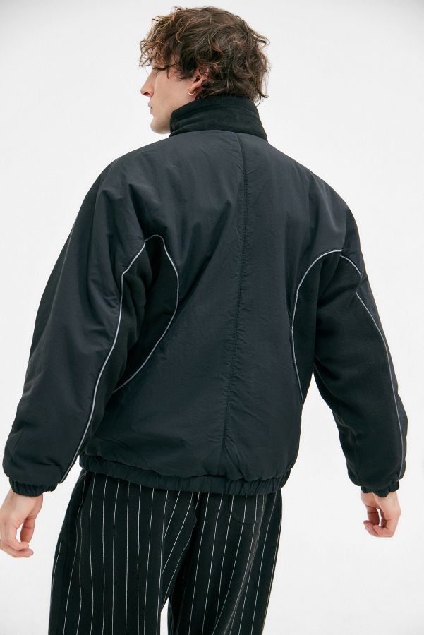 Slide View: 5: iets frans... Schwarz Pascal Reversible Panel Fleece Jacke