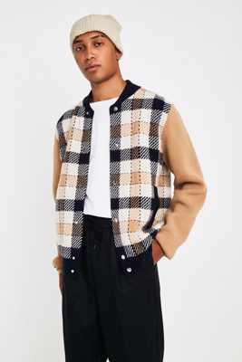 lacoste wool bomber jacket