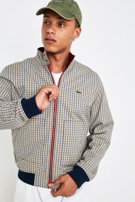 lacoste live checked reversible harrington jacket