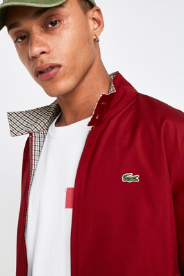 lacoste live checked reversible harrington jacket