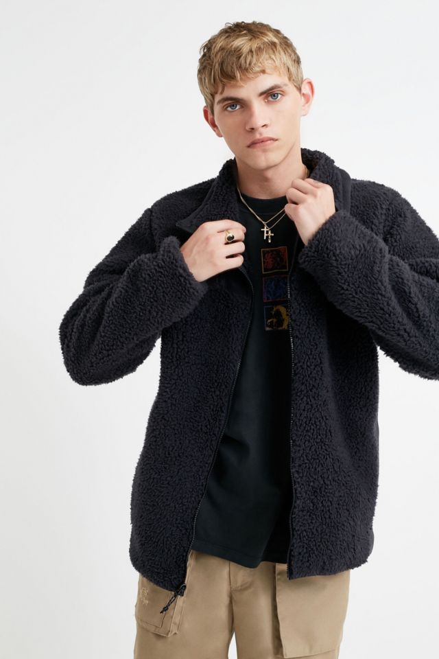 Columbia Winter Pass Black Fleece Full-Zip Jacket | Urban Outfitters UK
