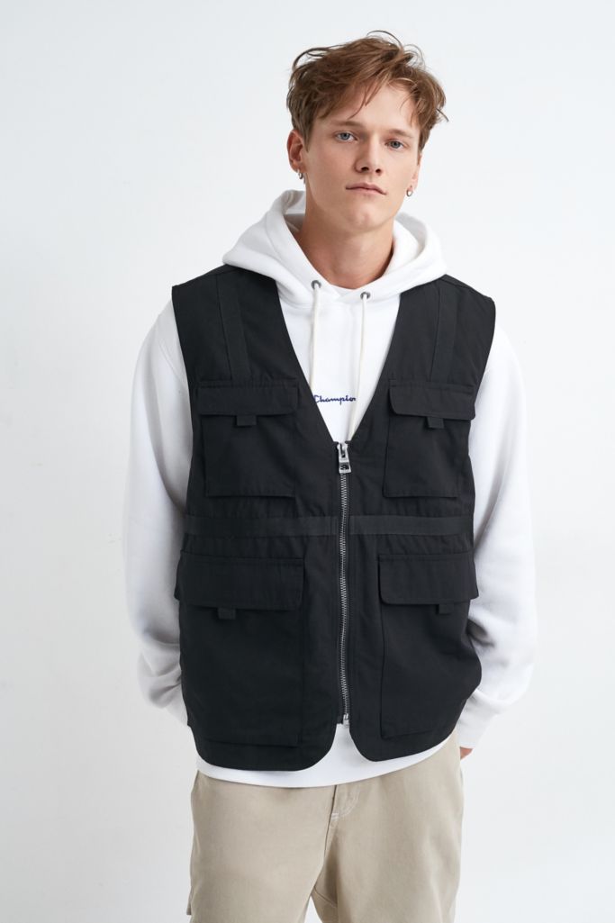 GUESS Originals Black Denim Utility Gilet | Urban Outfitters UK