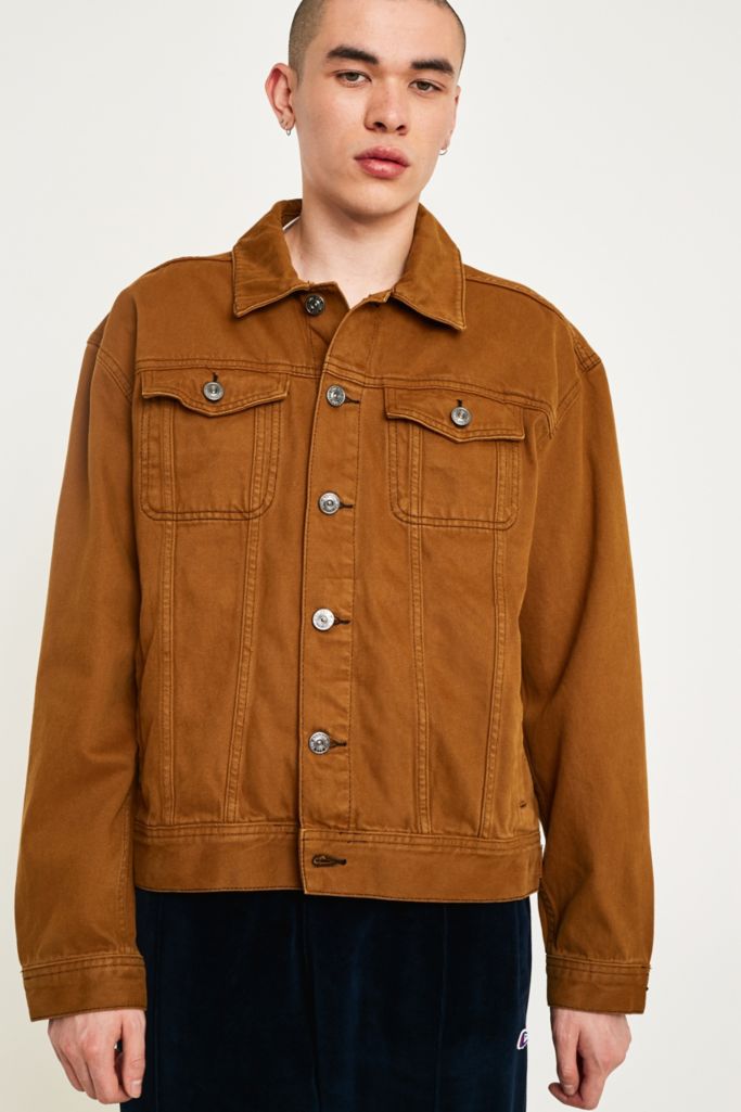 BDG Overdyed Mustard Denim Trucker Jacket Urban Outfitters UK