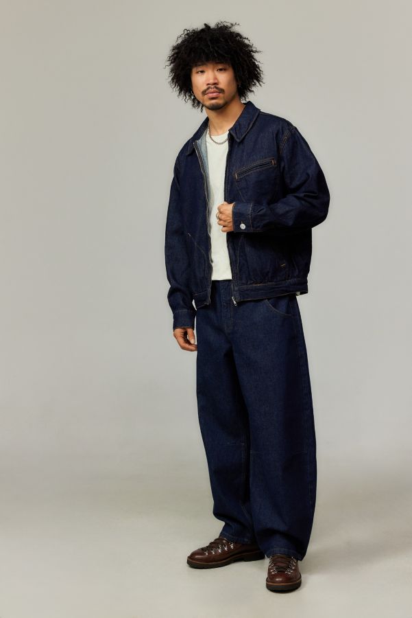 Slide View: 2: BDG Tony Dark Rinse Denim Harrington Jacket