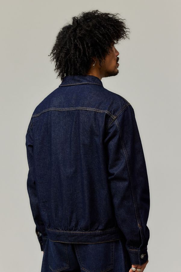 Slide View: 4: BDG Tony Dark Rinse Denim Harrington Jacket