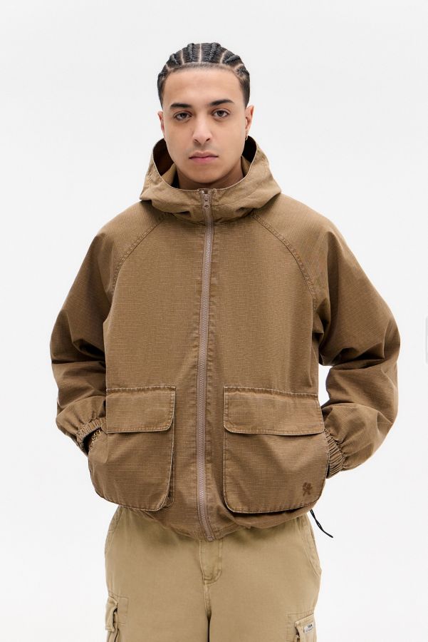 Slide View: 1: Ayker Brown Ripstop Anorak Jacket