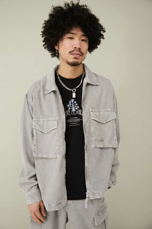 Temporary Collective UO Exclusive Blue Corduroy Shacket | Urban ...