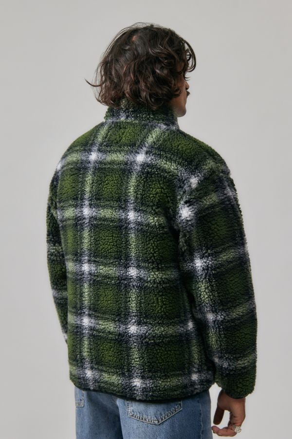 Slide View: 4: Gramicci Olive Shadow Plaid Fleece Jacket