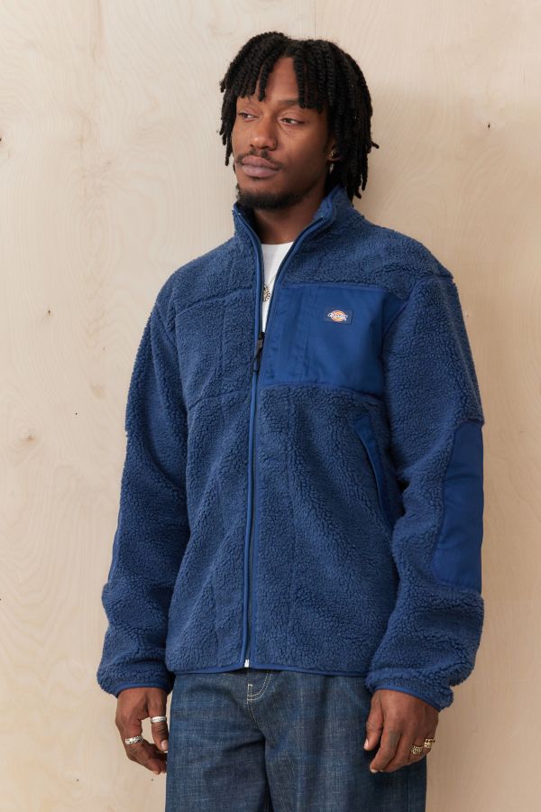 Slide View: 1: Dickies UO Exklusiv Navy Chute Sherpa Jacke