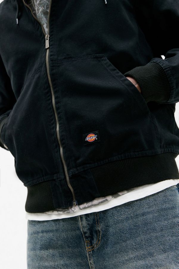 Slide View: 3: Black Dickies Unlined Hooded Jacket