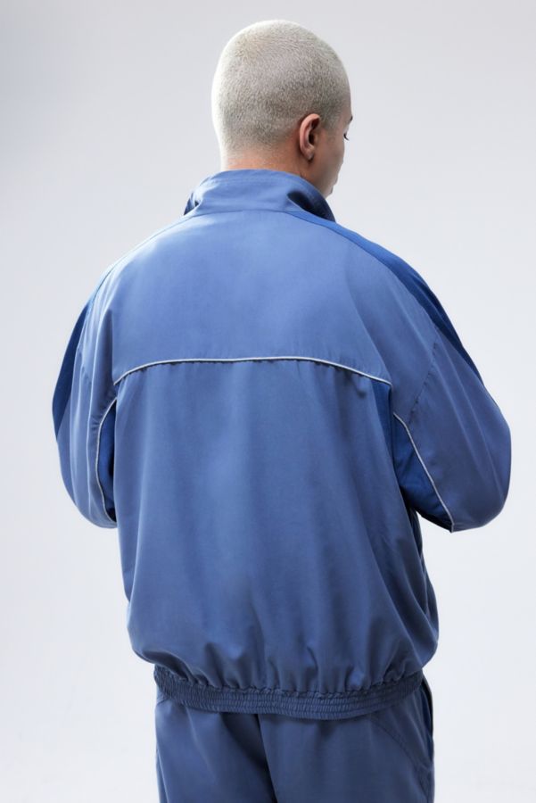 Slide View: 3: iets frans... Blue Mesh Panel Track Jacket