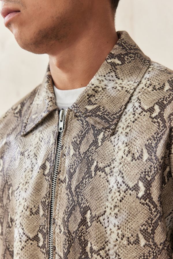 Slide View: 4: BDG Nicolai Snake Print Faux Leather Jacket