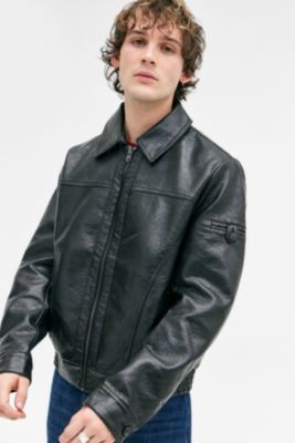 Veste en simili cuir noir BDG