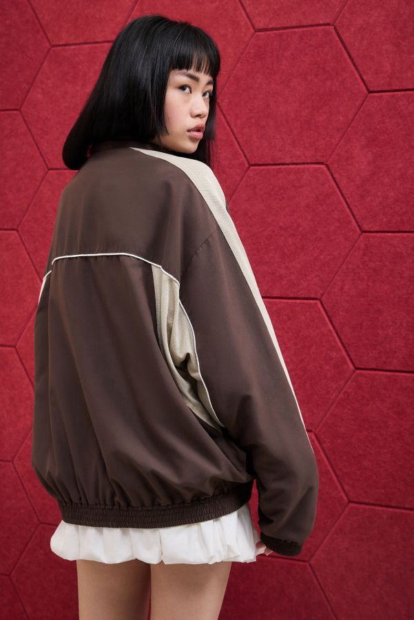 Slide View: 10: iets frans... Brown Mesh Track Jacket