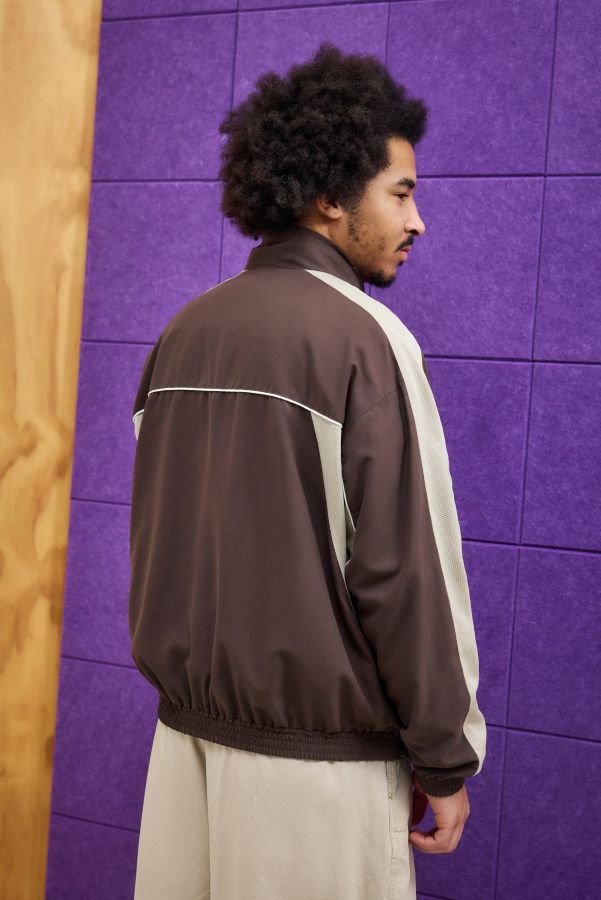 Slide View: 4: iets frans... Brown Mesh Track Jacket