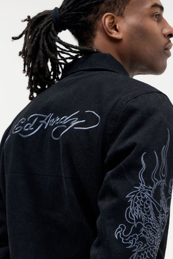 Slide View: 4: Veste de travail Ed Hardy UO Exclusive Black Dragon