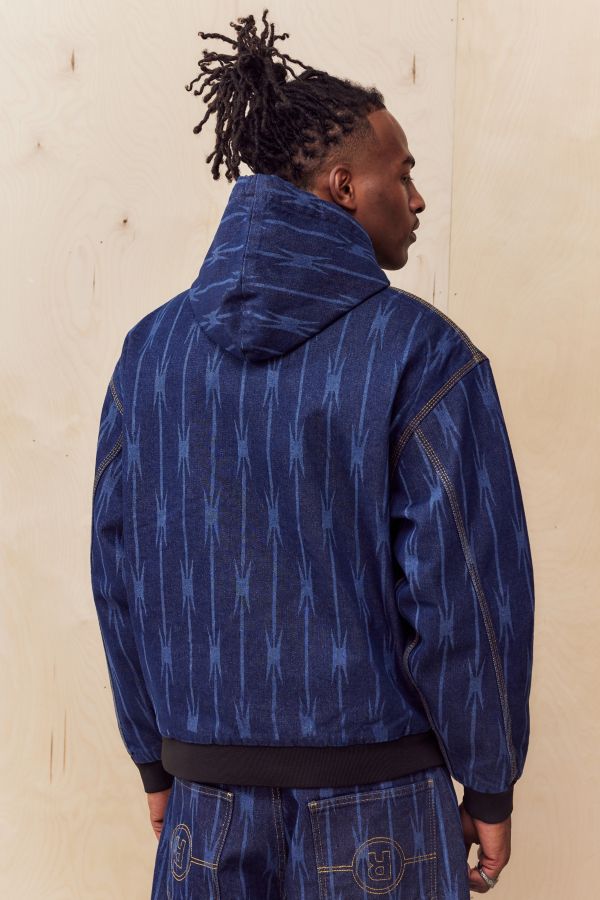 Slide View: 4: Rave Skateboards Blau Roh Boyd Denim Kapuzenpullover