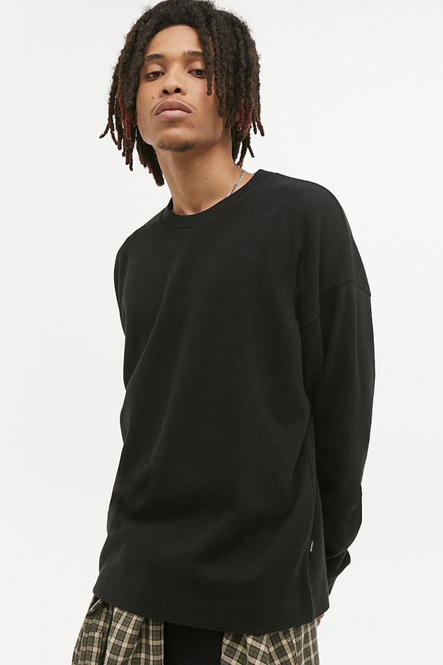 iets frans... Black Knit Crew Neck Sweatshirt | Urban Outfitters UK