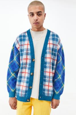 iets frans... Bright Blue Check Cardigan | Urban Outfitters UK